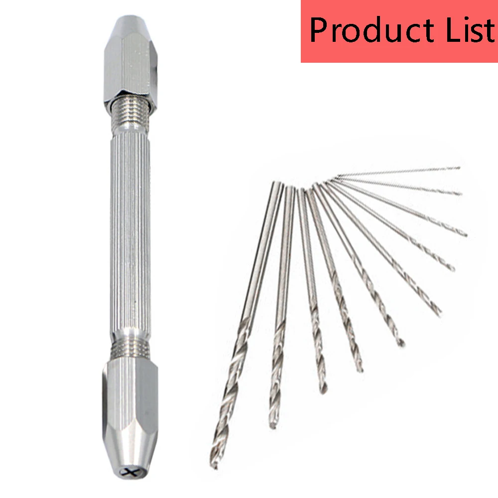 11 шт. серебристые ручные сверла с двойным отверстием диаметр 92 мм|Сверла| |