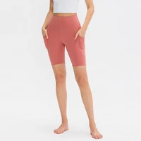 seamless yoga womens shorts gym workout cycling sport shorts fitness leggings solid slim elastic high waist running short pants