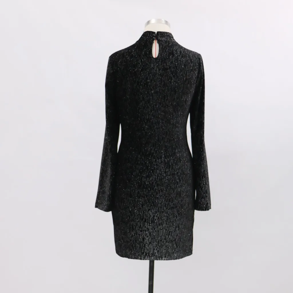 Для женщин модный топ с о образной шеей открытой спиной облегающее платье