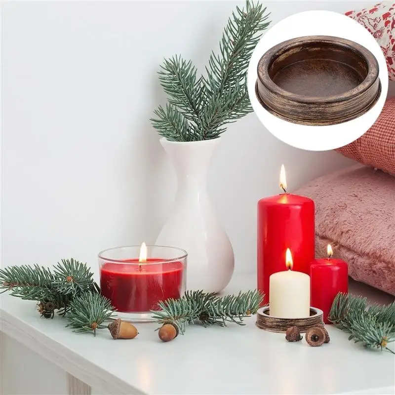 

1pc Candlestick Base Vintage Candleholder Retro Ornament Candlestick Base Tray