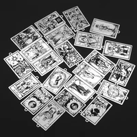 22pcsset tarot card stainless steel diy pendant charms wholesale earring making finding supplies factory price connectors