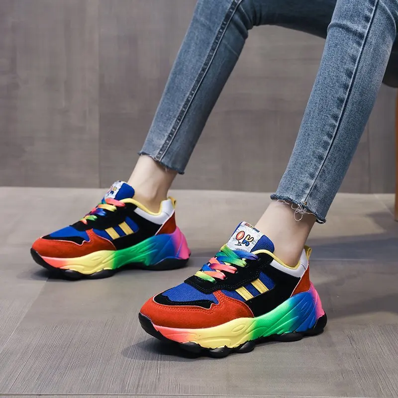 

wohdhe Designer Shoes Women Flats Tenis Feminino Spring Sneakers Sport Shoes Footwear Women 2021 New