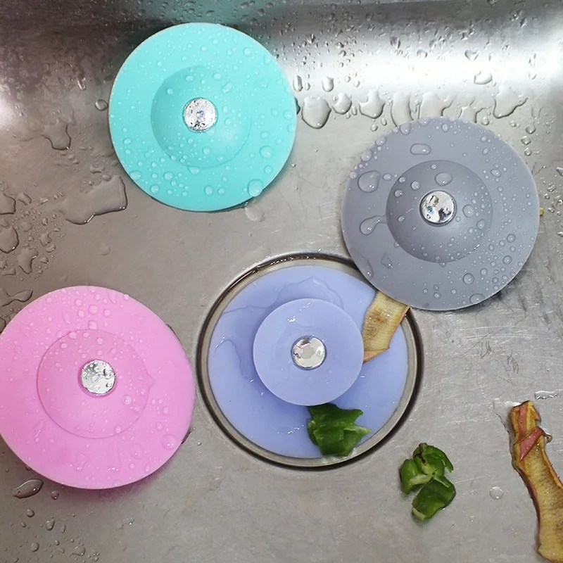 Кухня сливная раковина Вилки силиконовые фильтры сливное отверстие для ванны