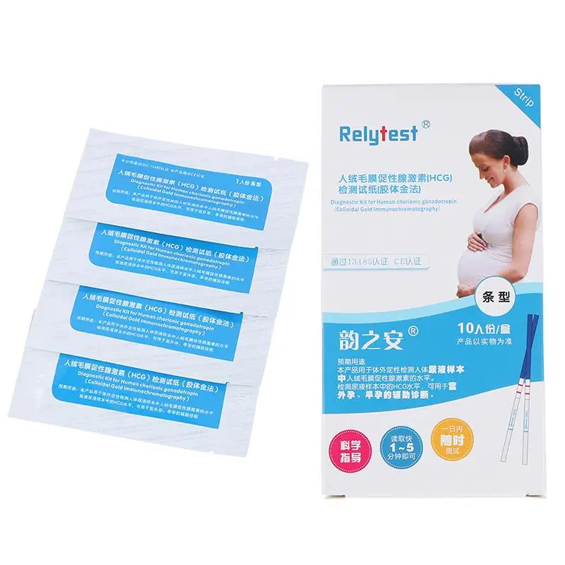

10Pcs/box Pregnancy Urine Test Strip PH Pergnant Test Strip Indicator LH Paper