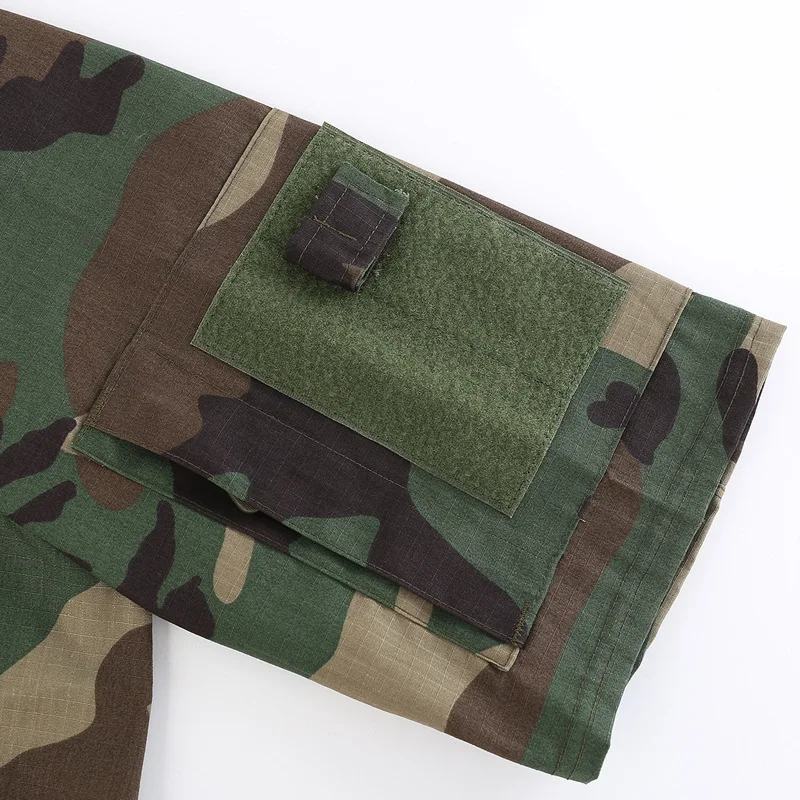 Уличная тренировочная Военная камуфляжная тактическая рубашка с рукавом летние