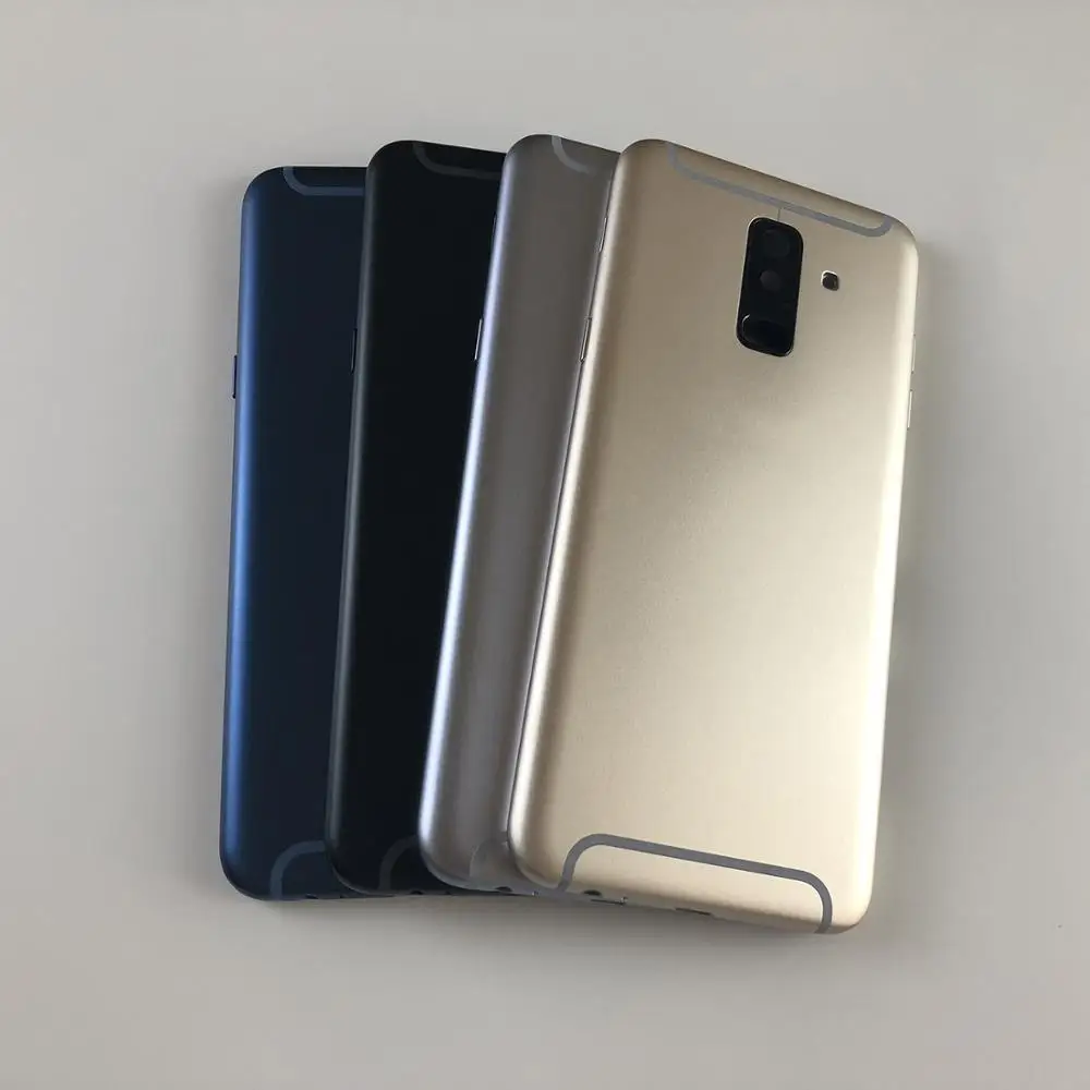 Для samsung Galaxy A6 Plus A6+ A605 A605F корпус металлическая средняя рамка Задняя крышка батареи+ объектив камеры+ боковые кнопки