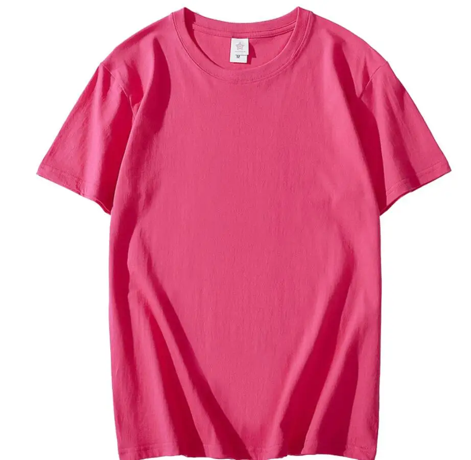 

Cotton Men Women T-shirt Logo Customized Short Sleeve Male Tee Solid Color Men Crew Neck T Shirt Male Female Tops