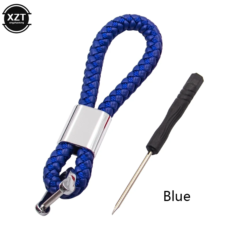 

Кожаный шнур, брелок для автомобиля, ручная работа, тканые брелки, парные автомобильные подарки, Съемные Металлические Брелки