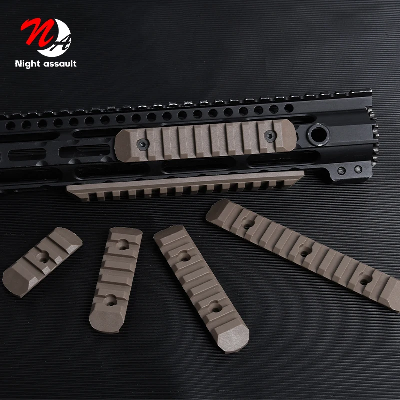 

T6pcs/ set Tactical Nylon Keymod M-Lok Picatinny Rail 5 7 9 11 13 Slots Mlok Scope Mount Weaver 20MM Picatinny Side Rail Section