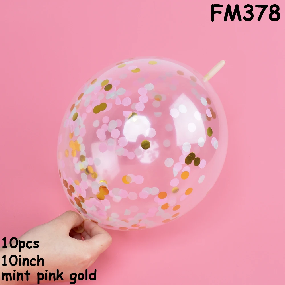 FM378 tail balloons 10 шт прозрачные воздушные шары с аппликацией в виде Золотой Звезды конфетти из фольги прозрачные воздушные шары с днем рождения Baby Shower Свадьба розовое золото вечерние украшения - Цвет: FM378 tail balloons