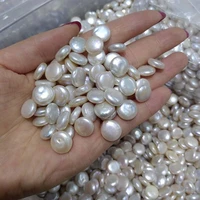 aa grade natural freshwater pearl loose beads 11 12mm baroque non porous coin button bead making diy necklace bracelet jewelry