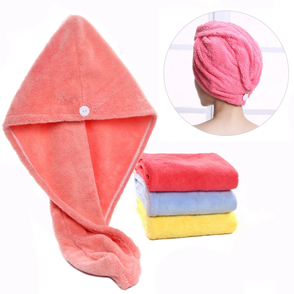 

Женское супервпитывающее быстросохнущее утолщенное банное полотенце из микрофибры для ванной комнаты, шапочка для сушки волос, полотенце ...