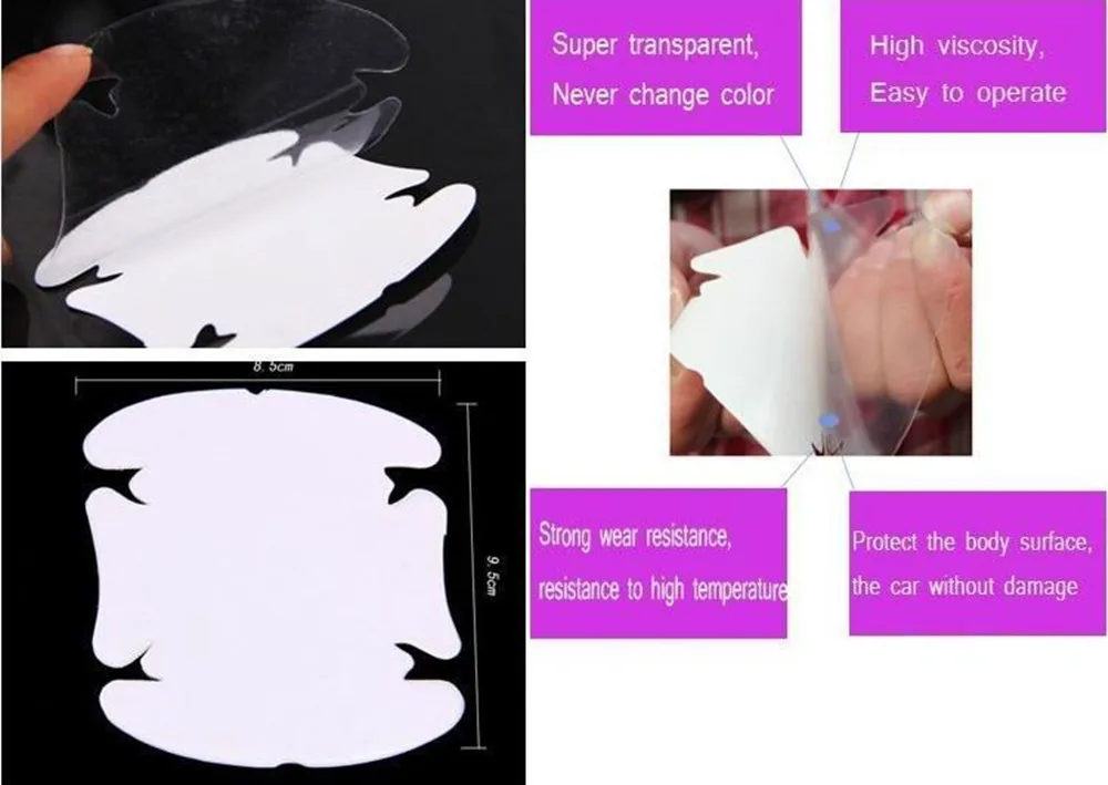 2 упаковки = 8 шт . автомобильные аксессуары универсальные невидимые дверные ручки