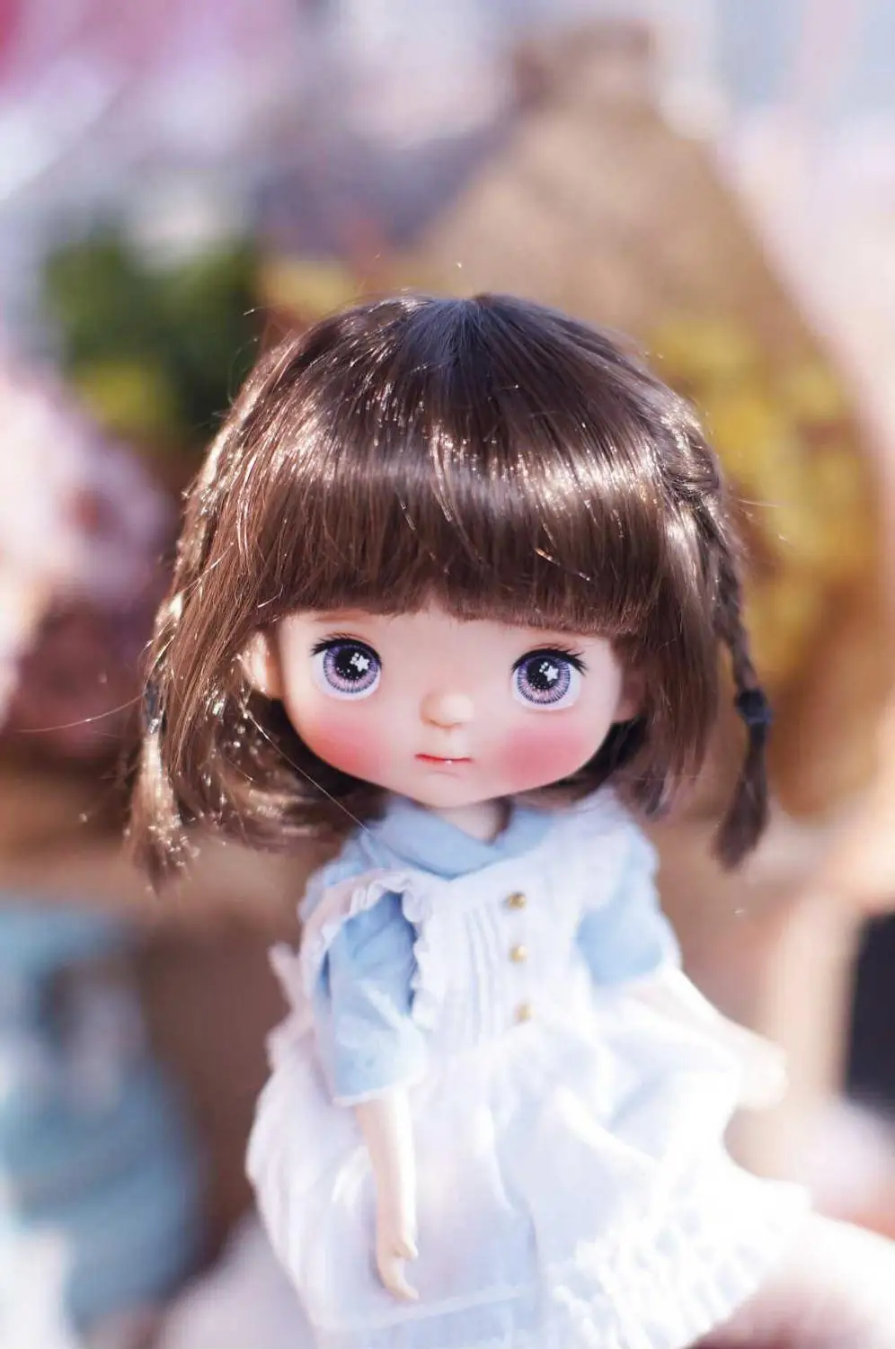 Nude doll make up 10 Индивидуальные лица для кукол holal, 16 см куклы как holal куклы, волосы можно выбрать - Цвет: Nude doll make up 10