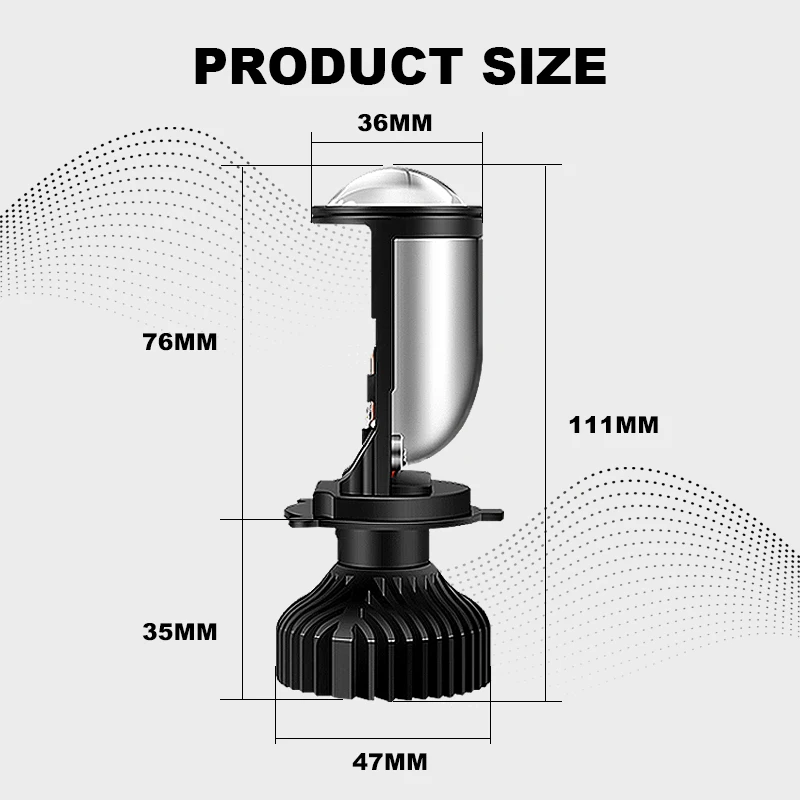 H4 светодиодный проектор мини-би-линза 12000LM 90W лампада h4 Hi/Low Beam прожекторные фары для автомобиля Canbus 12v 24V лампа.