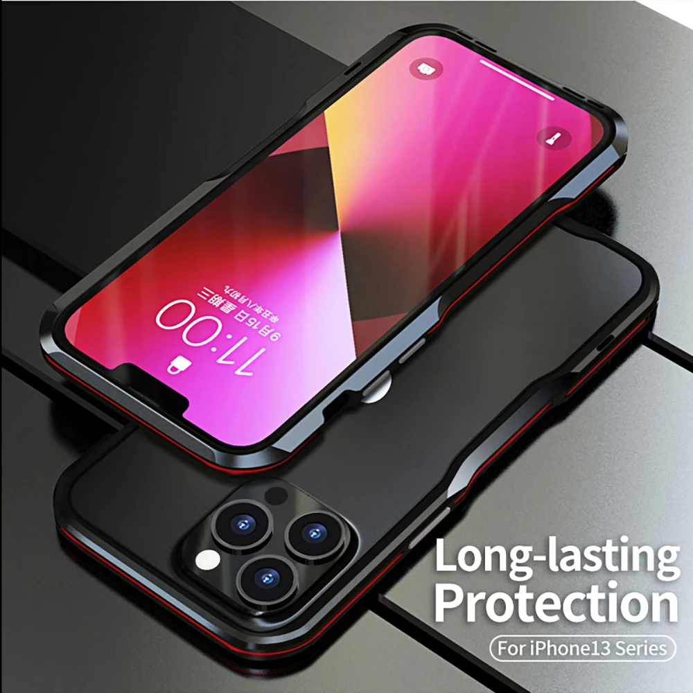 

Противоударный чехол-рамка для iPhone 13 Pro Max 13 Mini, защитный чехол для телефона iPhone 13 Pro Max 13 Mini, чехлы с металлической рамкой