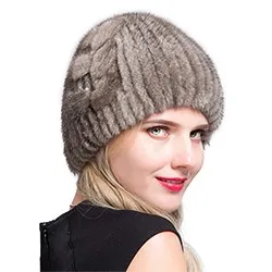 JERYAFUR, новые модные зимние шляпы для женщин, меховая шапка из натуральной норки, женские Лоскутные Шапки из лисьего меха, смешанные цвета, внутренние вязаные шапки, теплые