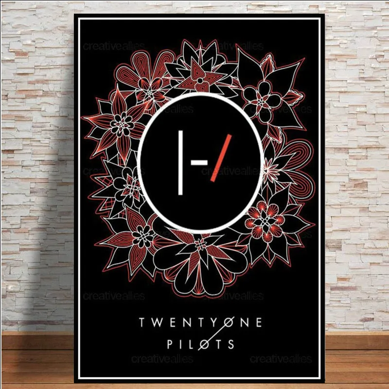 Популярный абстрактный постер с изображением рок музыкальной группы Twenty One Pilots