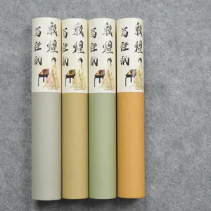 Бумага для рисования по каллиграфии в рулоне из надписи Dunhuang, наполовину спелый рисовая бумага, старинное золотое просо, Xuan Zhi Мите