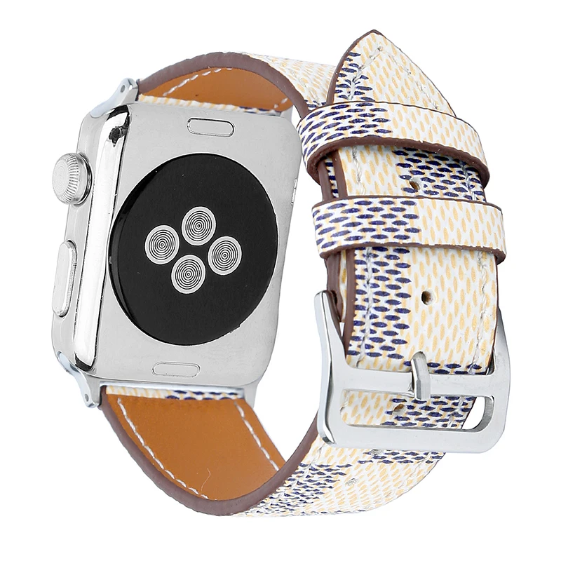 Ремешок из натуральной кожи петлевой для Apple Watch 44 мм 42 мм iwatch 22 мм ремешок для часов 38 мм Женский браслет с разъемом адаптера