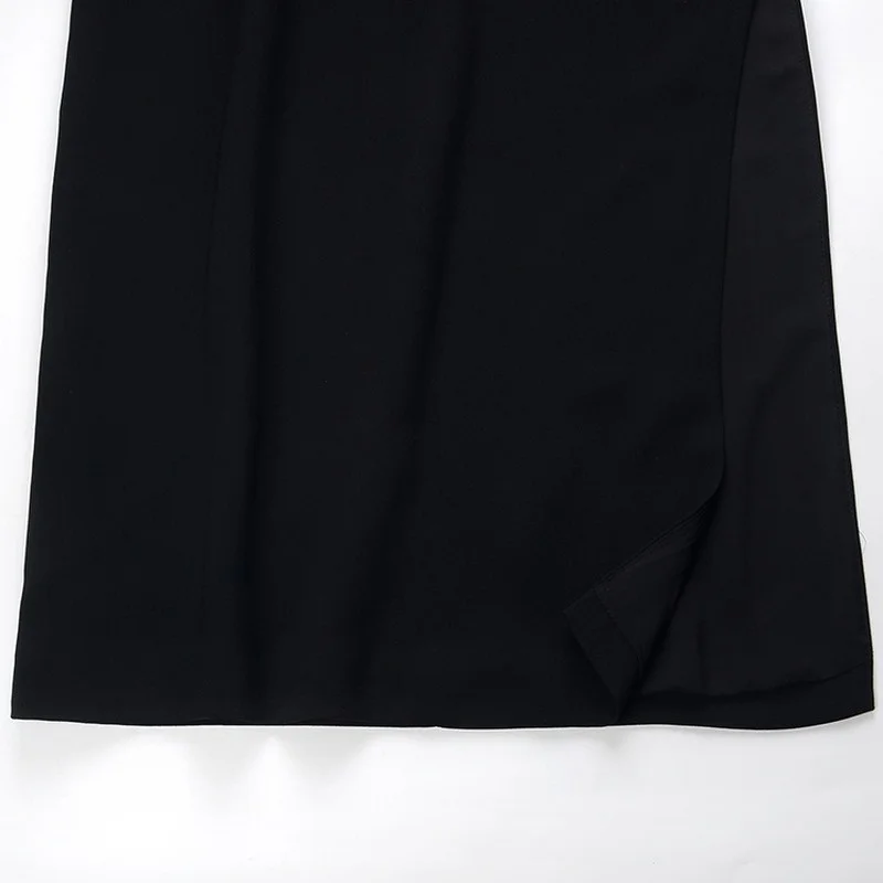 

Summer Black Dresses for Women Sexy Spaghetti Strap Midi Hem Split Casual Party Holiday Elegant Lady Robes Vestidos Korean ins