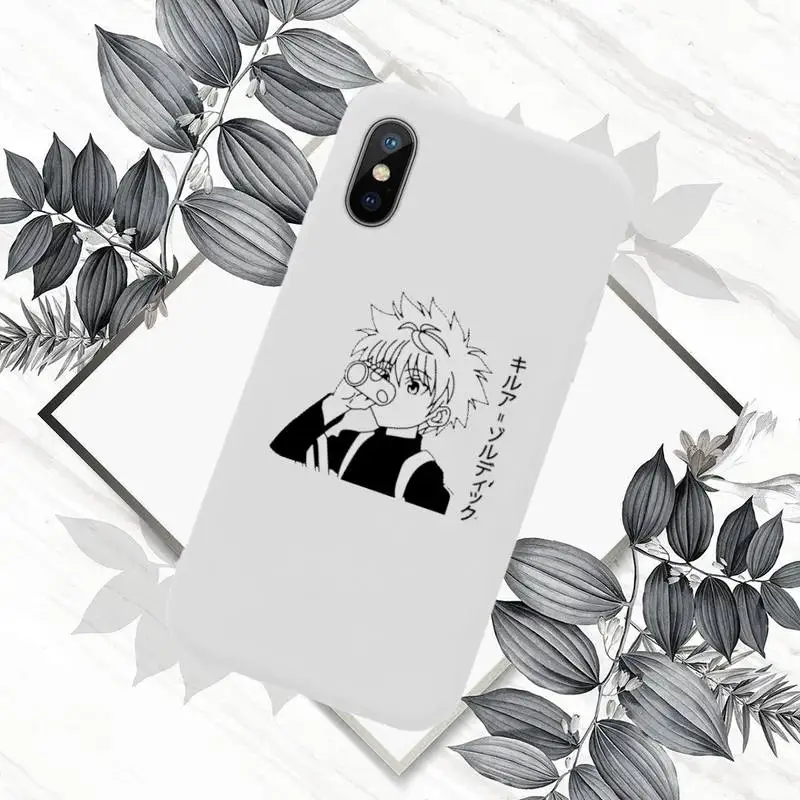 

Japan anime hunter x hunter Phone Case Candy Color for iPhone 6 7 8 11 12 s mini pro X XS XR MAX Plus