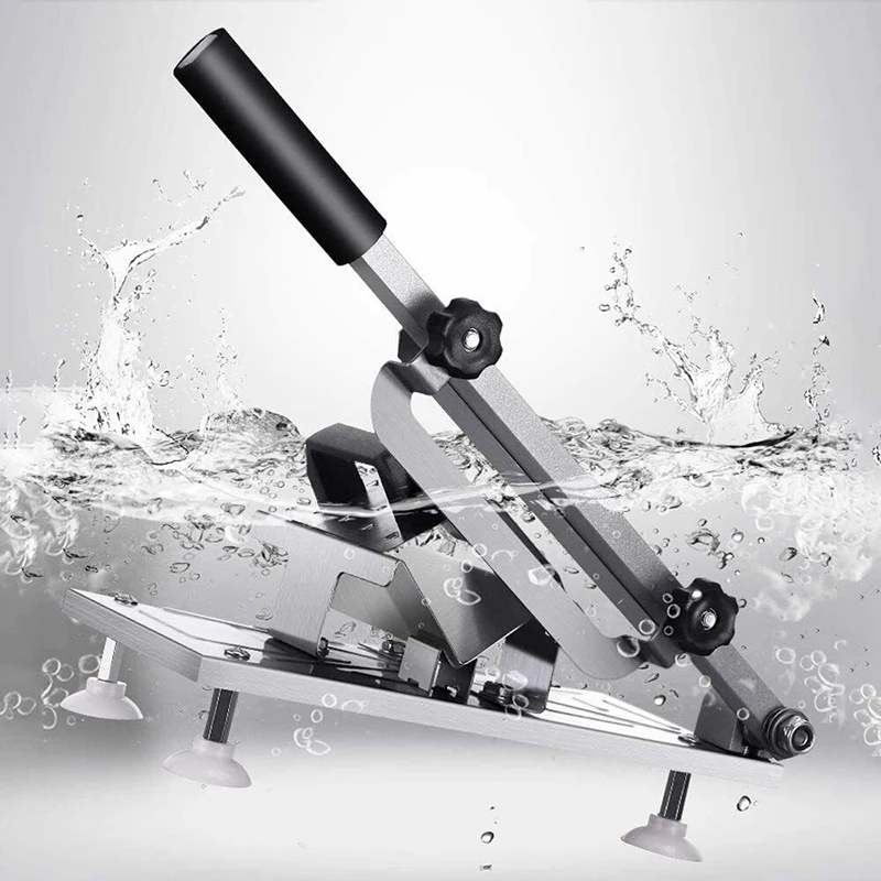 

New Stainless Steel Manual Frozens Meats Slicer Mutton Ham Beef Cutter Cutting Machine Kitchen Supplies NE