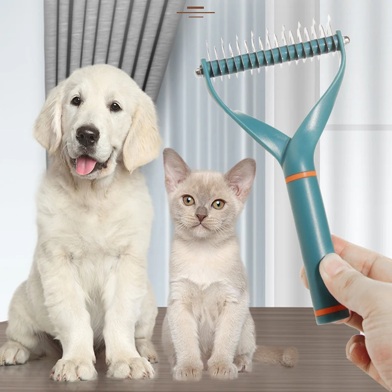 

Y-shaped Pet Hair Comb Removal Open Knots Grooming Shedding Tools Rcm Ocal Fur Trimming Double Sided Long Hair Curly Combs