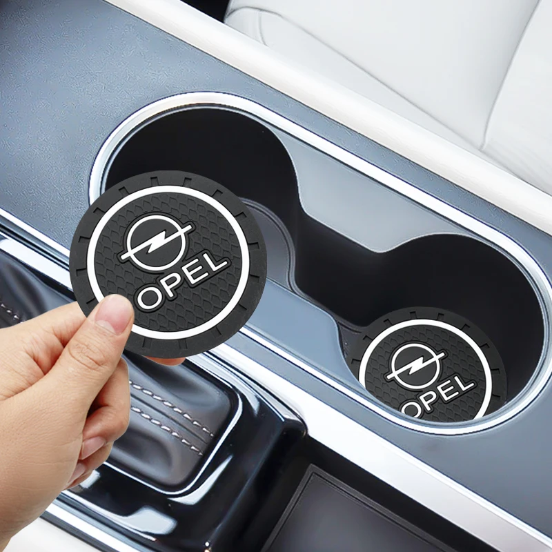 

2Pcs Car Water Cup Bottle Holder Anti-slip Pad Mat Silica Gel for Opel Zafira A B Astra H G J K F Mokka Corsa Cup Pad Car