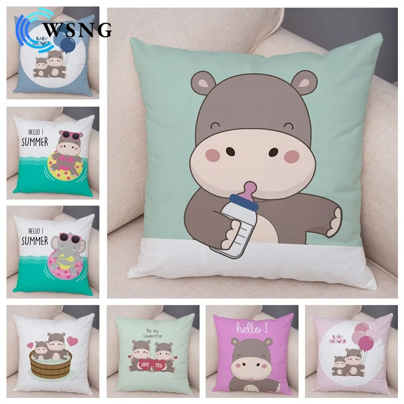 

Cute Mini Cartoon Animal Design Pillowcase Living Room Sofa Bedroom Car Office Plush Decorative Pillowcase 45*45cm