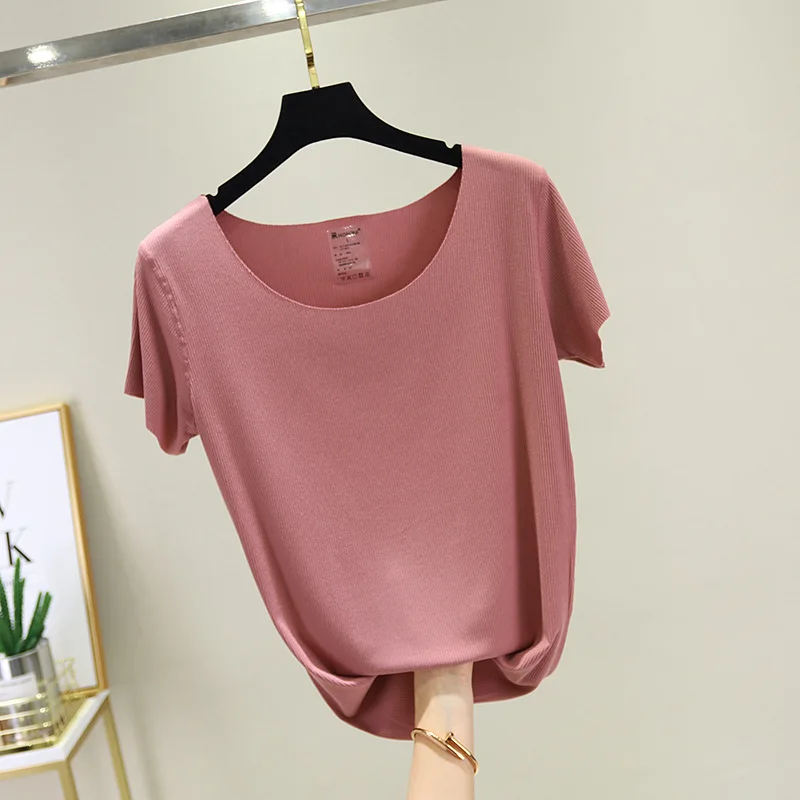 

Fashion Logo Printing T Shirts Women's Short Sleeve gray Fashion 100% cotton Female T-Shirts