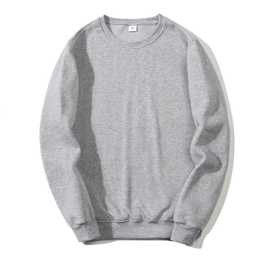 

2019 New Spring Autumn Solid Sweatshirts Hoodies Male Warm Fleece Coat Men Black Sweatshirt Casual Crewneck Hoody Brand Clothing