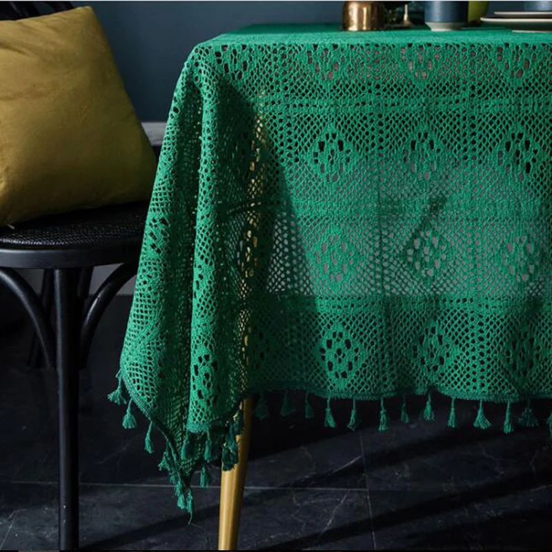 

Green New square round hot embroidery Table clothe Cloth dinner desk mat cover polyester fashion home textile Dec FG1358