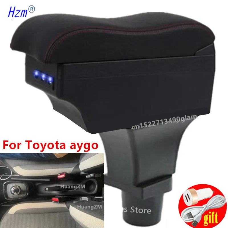 Подлокотник для Toyota aygo центральный контейнер хранения с USB-интерфейсом |