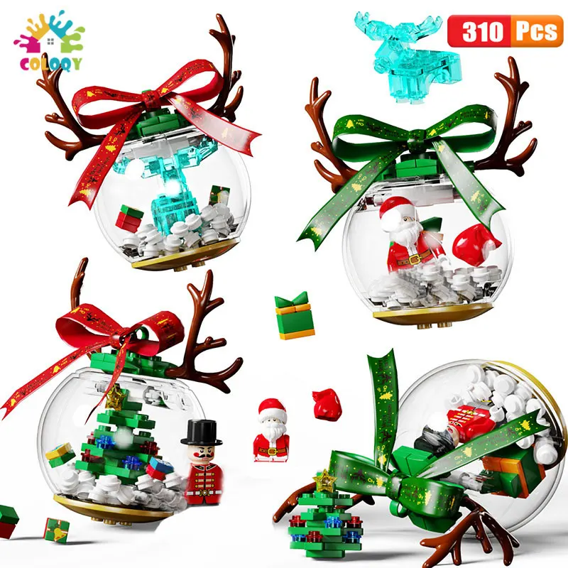 

310 шт., 4 в 1, Детский конструктор «Дед Мороз»