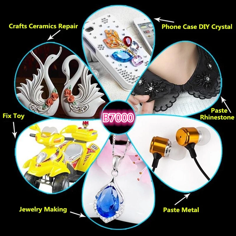 

50ml Glass Glue B7000 Adhesive UV Glue Multi Purpose Glue Strong Epoxy Resin Diy Crafts Glass Touch Screen Phone Nail