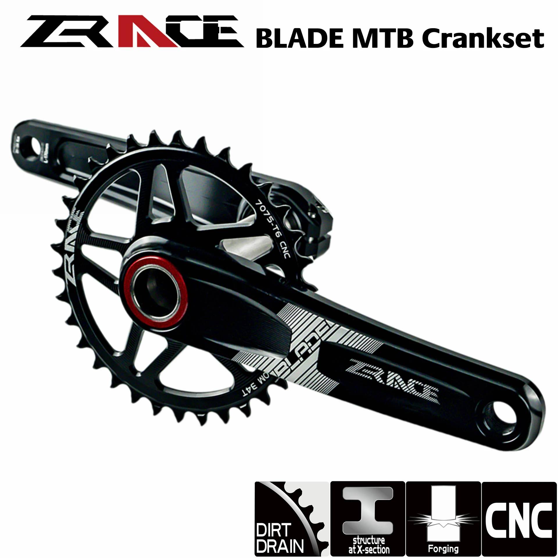 ZRACE BLADE 1x10 11 12 скоростной кривошипник орлиный зуб для горного велосипеда XC / TR AM 170