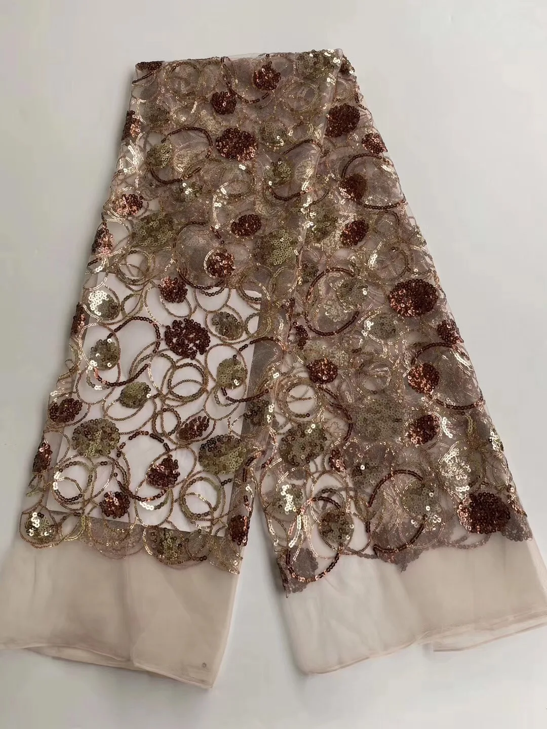 

Peach Color Swiss Lace with Stones Voile Lace High Quality African Tulle Lace Fabric 2019 New Arrival Nigeria Fabric For Wedding