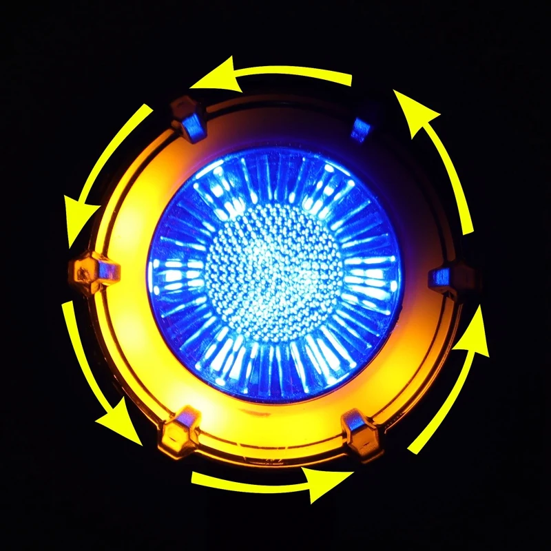 

NEW-2Pcs Motorcycle Modified Turn Signal LED Dual-Color Circular Streamer Turn Signal Lights with Daytime Running Lights