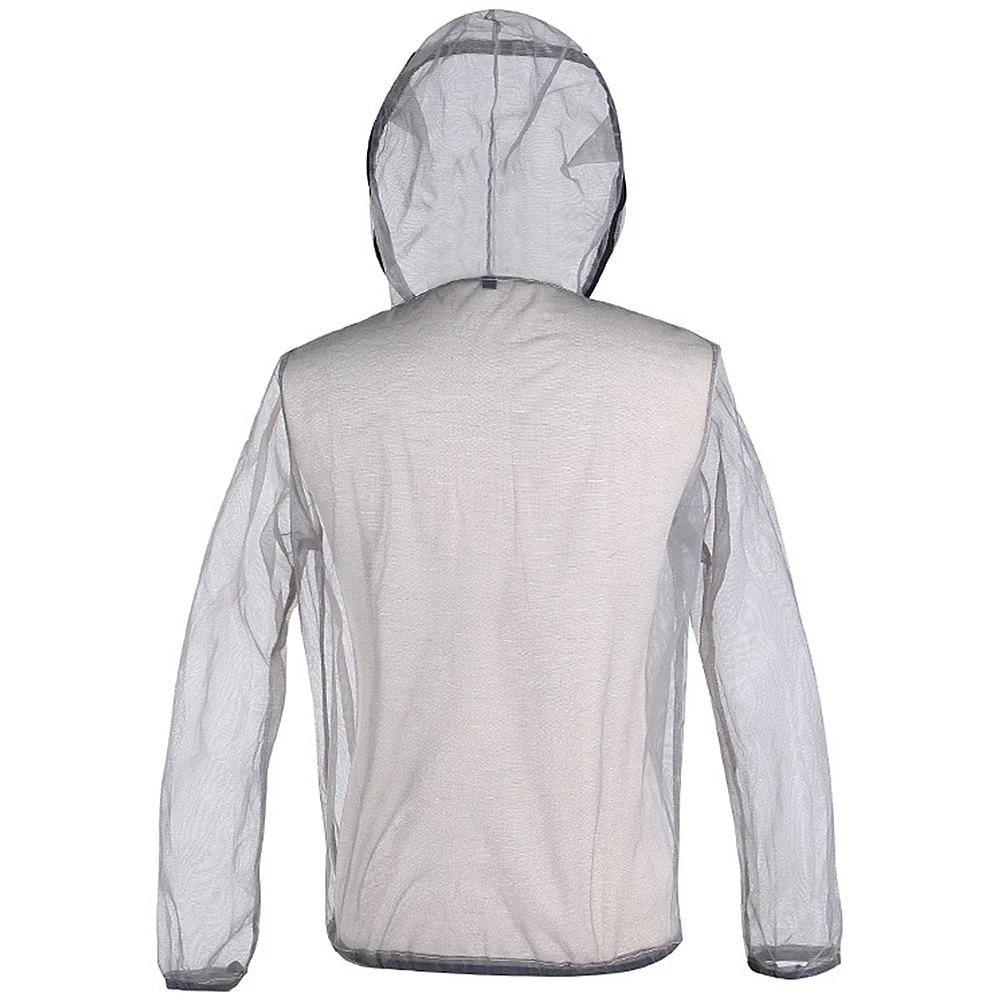 Уличная Ультралегкая сетчатая куртка с капюшоном сетка для защиты от комаров