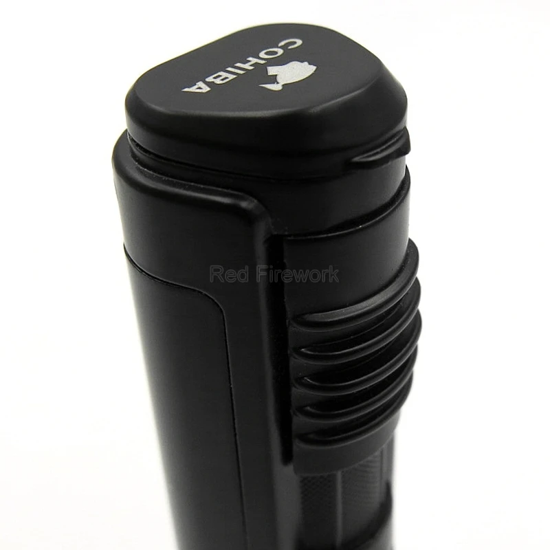 COHIBA porket мини металлический ветрозащитный фонарь многоразовая Зажигалка для сигар Cohiba курительная зажигалка с подарочной коробкой