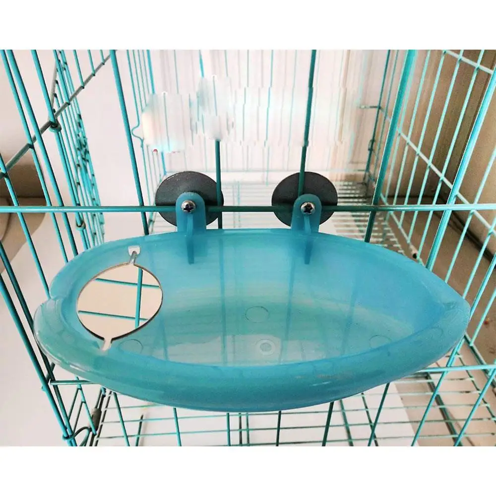 Попугай ванна для птицы птица зеркало пластик зеленый лестница спальня клетка