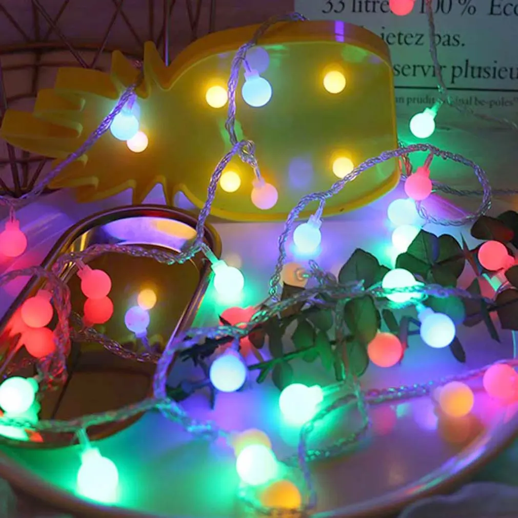 

Christmas Light String 3/6M LED String Lights Small White Ball Decorative Fairy Garlands for Wedding Party Holiday Decoration
