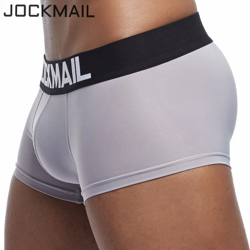 JOCKMAIL, мужское нижнее белье, боксеры, брендовые, мужские боксеры, шорты, сексуальные, u-образные, выпуклые, мужские, s трусы, мягкие, крутые, шелк, мужские боксеры