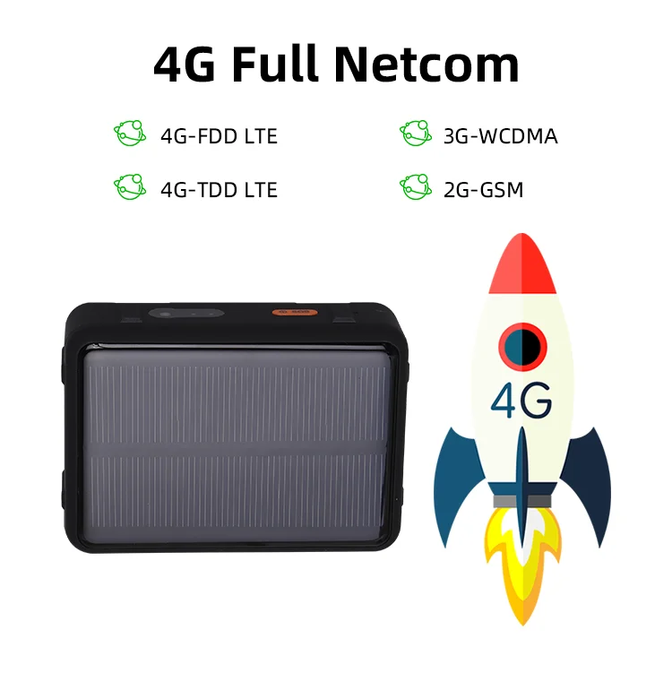 4G LTE GPS трекер локатор для коров GSM автомобиля на солнечной энергии 9000 мАч Wi Fi