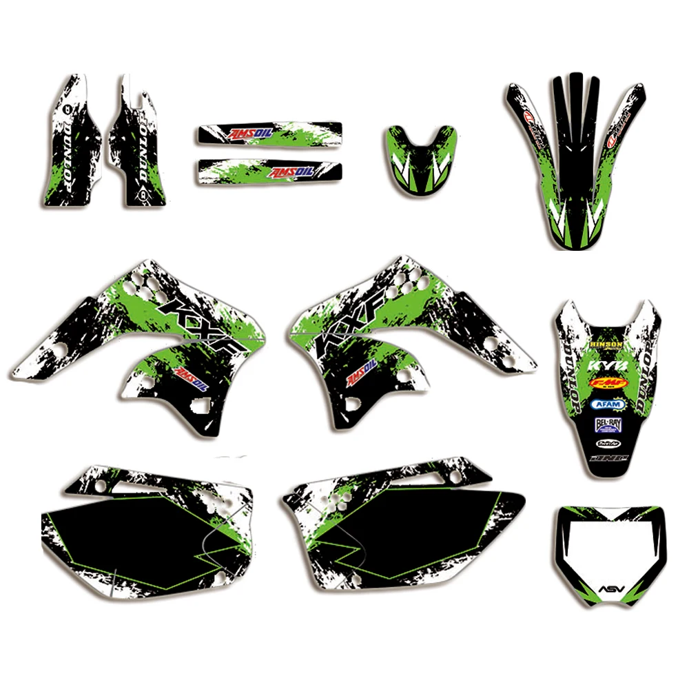 

KX250F 2006-2008 Team Graphic Background Decal Sticker Kit for Kawasaki KX 250F KXF250 KXF 250 2006 2007 2008