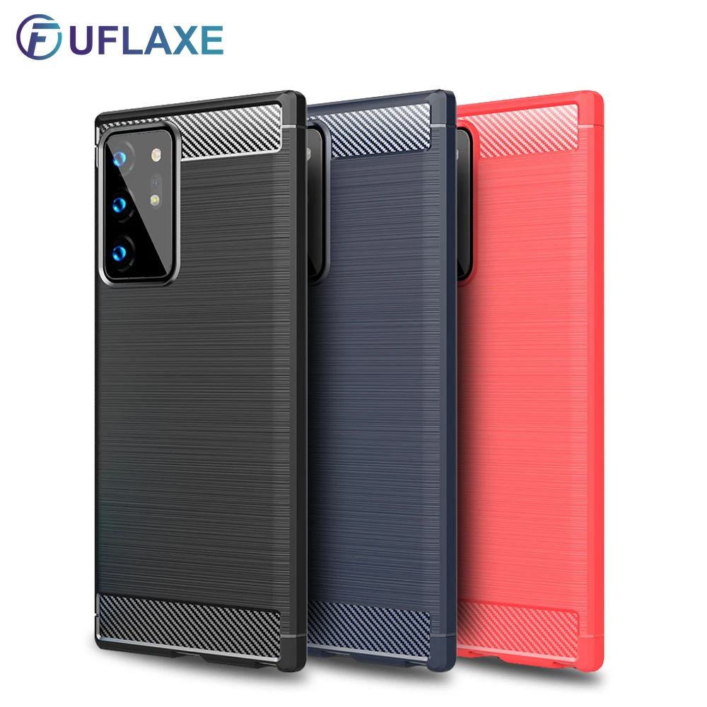 

UFlaxe Luxury Soft Silicone Case for Samsung Note 20 Ultra 5G Shockproof Ultra-thin Cover Galaxy Note 8 9 10 Plus Lite