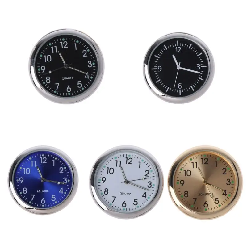 

Universal Round Car Clock Stick-on Noctilucent Electronic Clock Panel Decoration for Suv Cars
