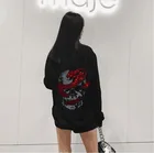 Женская толстовка с капюшоном, Повседневная Толстовка в стиле панк с изображением черепа, украшенная камнями, в европейском стиле, корейская мода, 2020