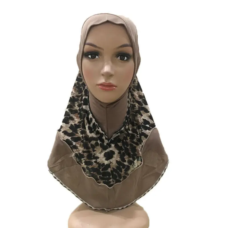 One Piece Muslim Women Amira Hijab Scarf Khimar Prayer Headscarf Wrap Floral Printed Hat Head Cover Shawl Headwear Islamic Arab |
